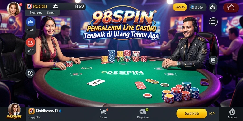 Screenshot gameplay Live Casino menampilkan momen mendebarkan di 98SPIN.