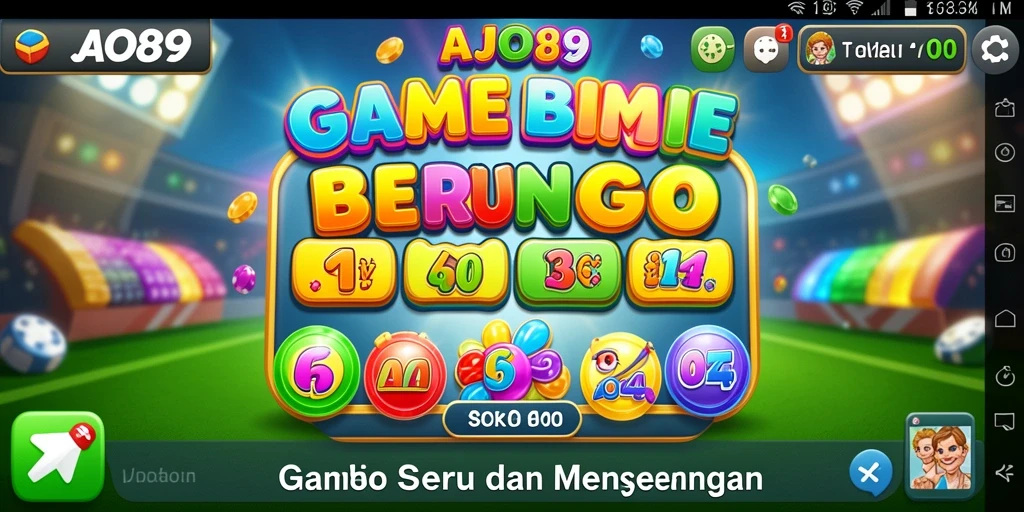 Tampilan permainan bingo AJO89 yang menarik dan interaktif.