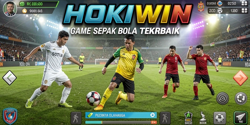 Tampilan gameplay seru dalam HOKIWIN yang menciptakan pengalaman sepak bola nyata.