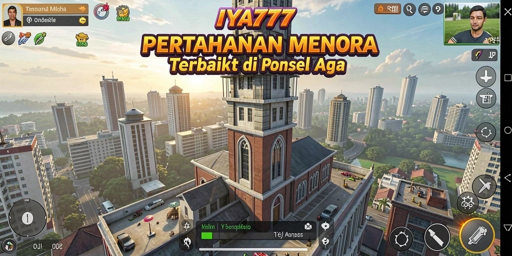 Gameplay menara pertahanan yang penuh aksi dan strategi.