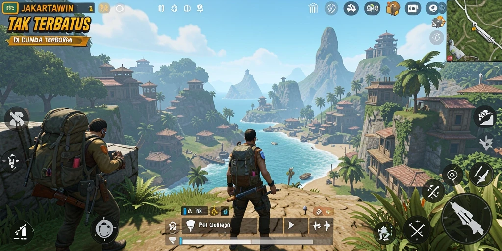 Screenshot JAKARTAWIN menunjukkan pemandangan indah Jakarta dalam gameplay Open World.