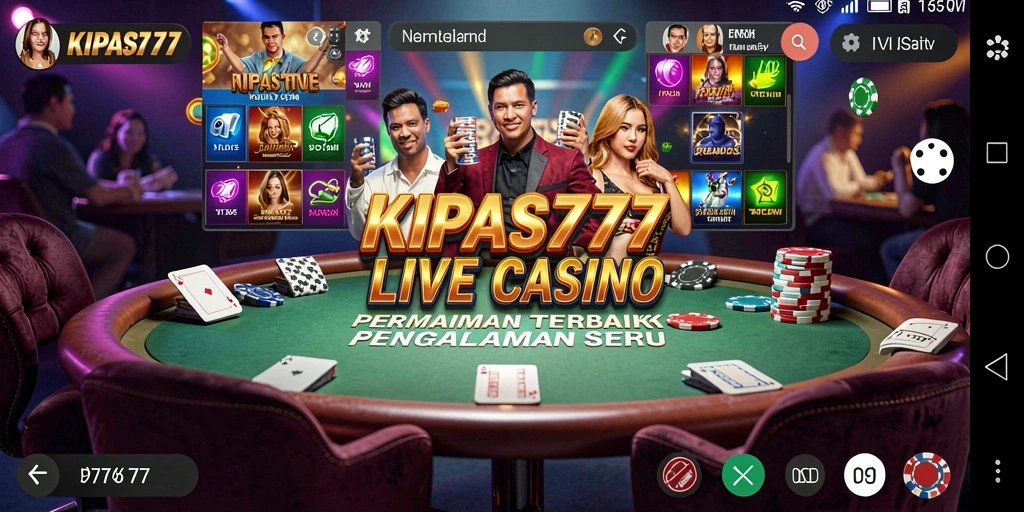 Tangkapan layar menunjukkan dealer yang berinteraksi dengan pemain dalam permainan Live Casino.