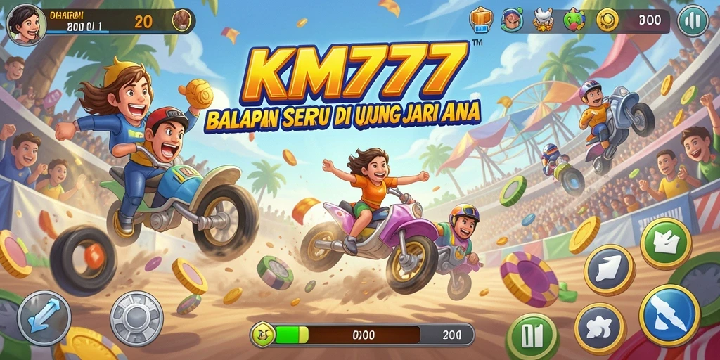 Gameplay balapan seru dengan mobil kecepatan tinggi.