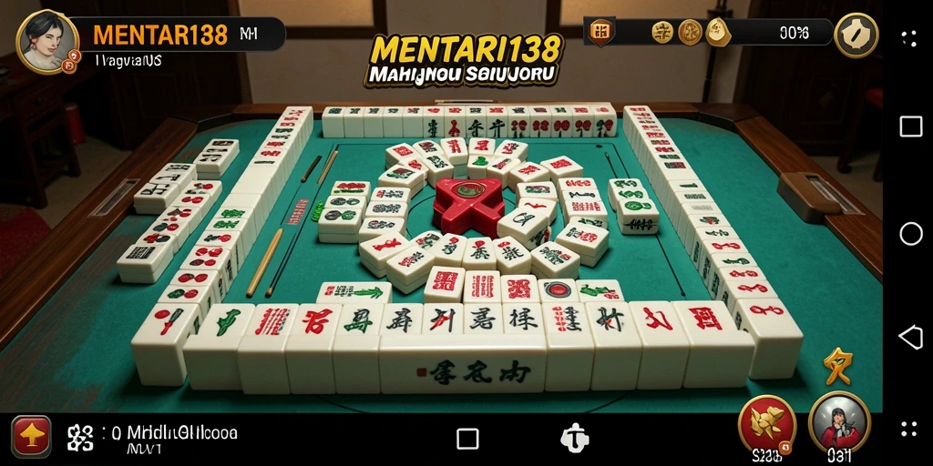 Screenshot gameplay MENTARI138 yang menunjukkan papan Mahjong yang menantang.