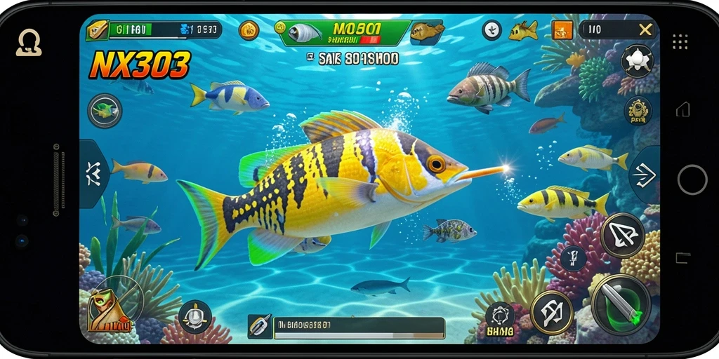 Gameplay seru Tembak Ikan di NX303 yang penuh warna.