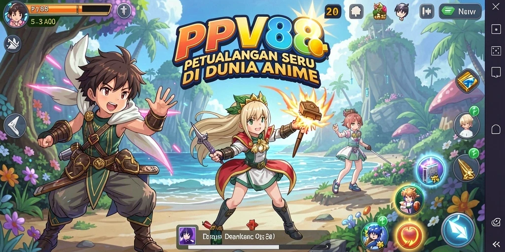 Tampilan screenshot dari gameplay PPV88 yang menampilkan karakter Anime beraksi.