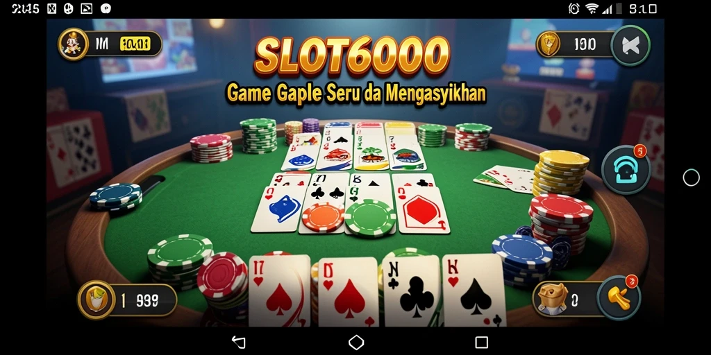 Tampilan gameplay seru dan grafis menarik dari SLOT6000.
