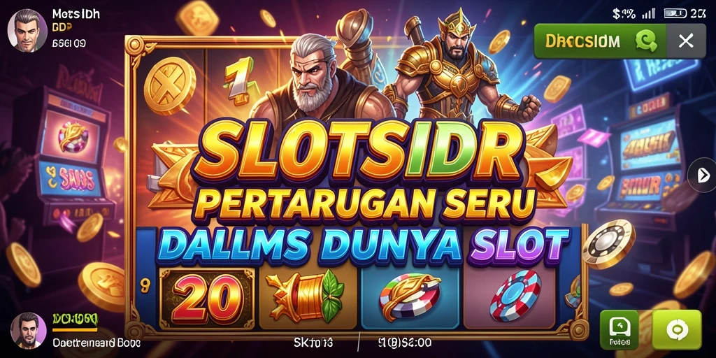 Tampilan gameplay SLOTSIDR yang menarik dan penuh aksi pertarungan.