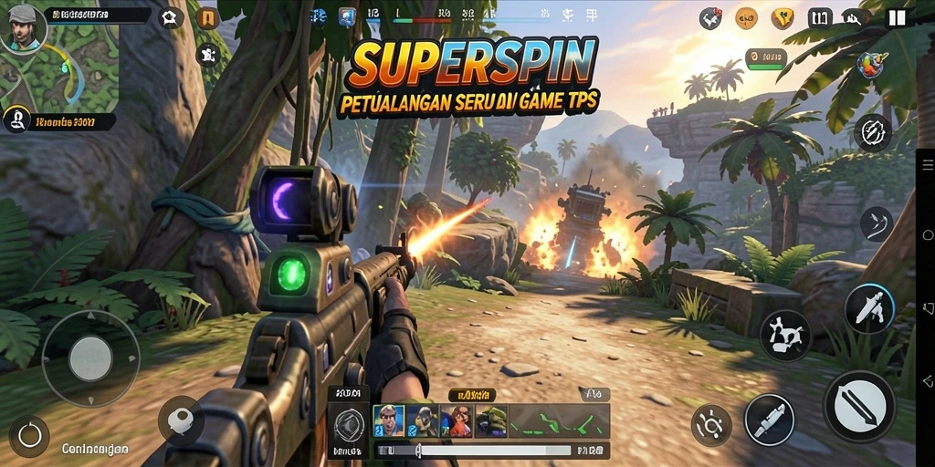 Gameplay seru dan menegangkan dalam <strong>SUPERSPIN</strong> dengan pertempuran yang intens.