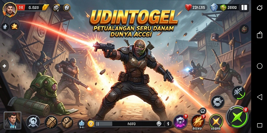 Tangkapan layar gameplay mendebarkan UDINTOGEL dalam aksi.