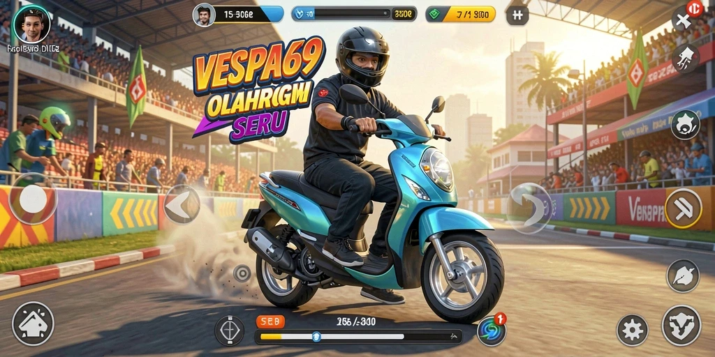 Pengalaman balapan seru di VESPA69 dengan skuter ikonik.