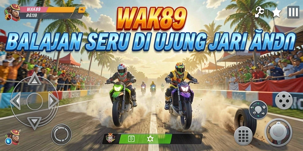 Tampilan gameplay Racing yang mendebarkan di WAK89.