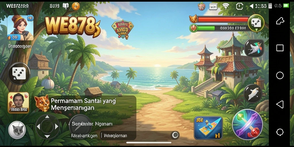 Screenshot menampilkan karakter lucu dalam gameplay WE878.